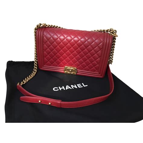 chanel red boy bag square|chanel black boyfriend bag.